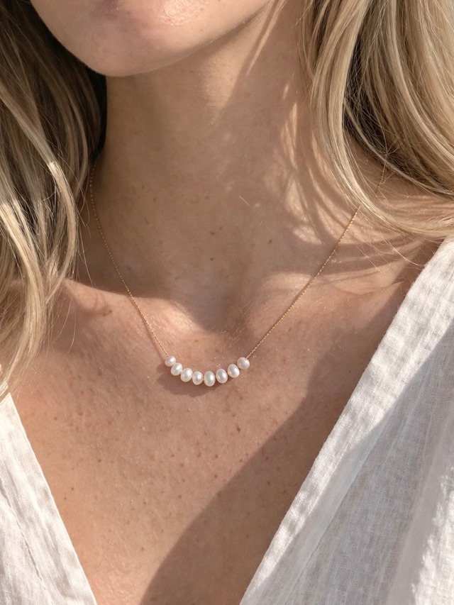 pearl necklace【金属アレルギー対応】