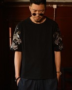 Double Dragon Embroidered  T-shirt 2color【G1013】