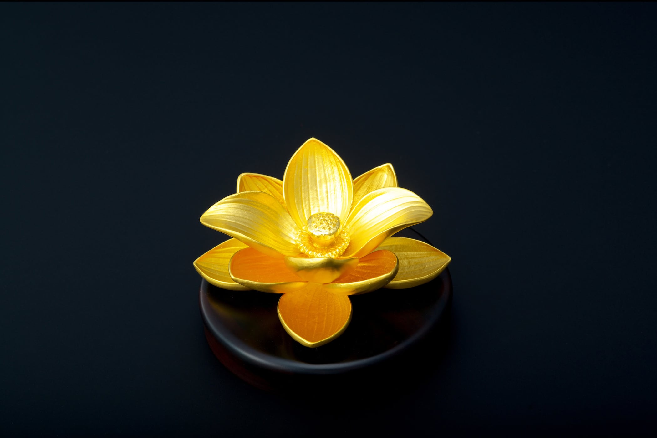 K24 蓮の花 りん棒置き | sgcgold K24 蓮の花 りん棒置き | sgcgold