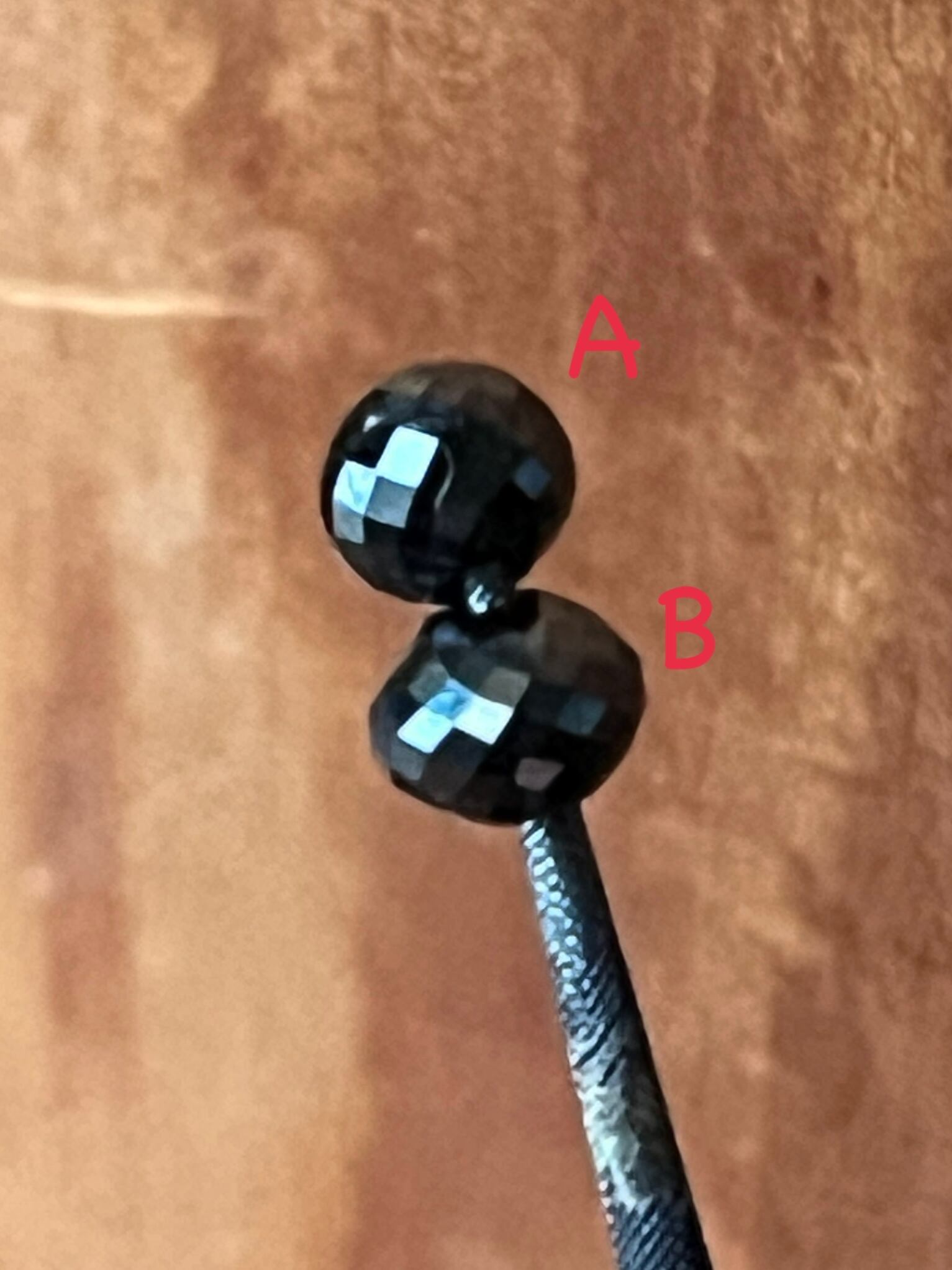 アウトレット【粒売りビーズ】ブラックダイヤモンド