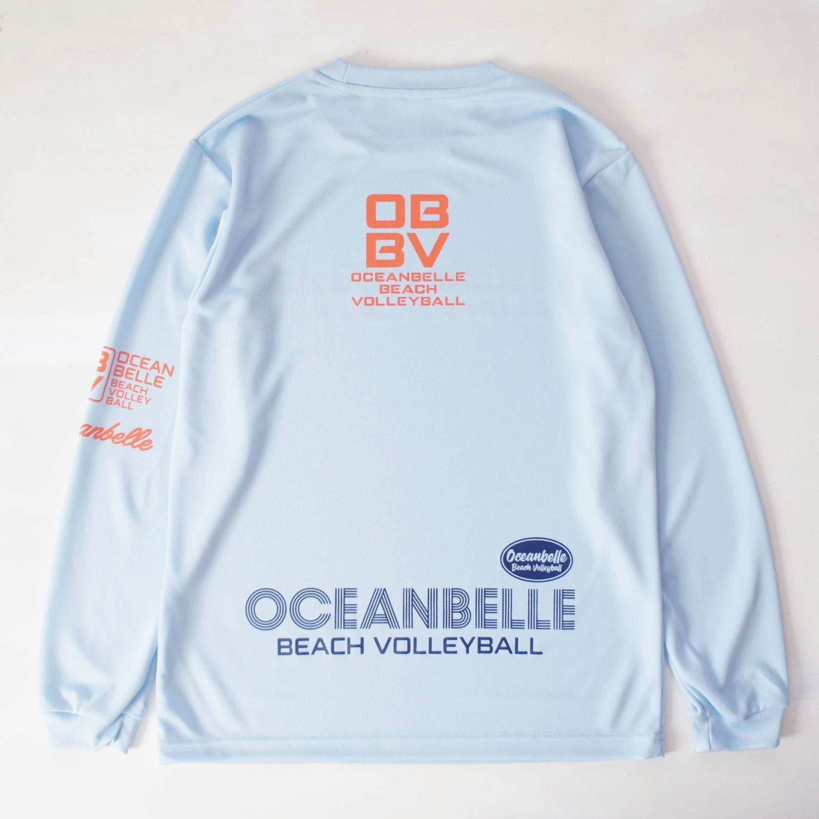 ドライロングTシャツ OCEANBELLE BEACHVOLLEYBALL（ライトブルー