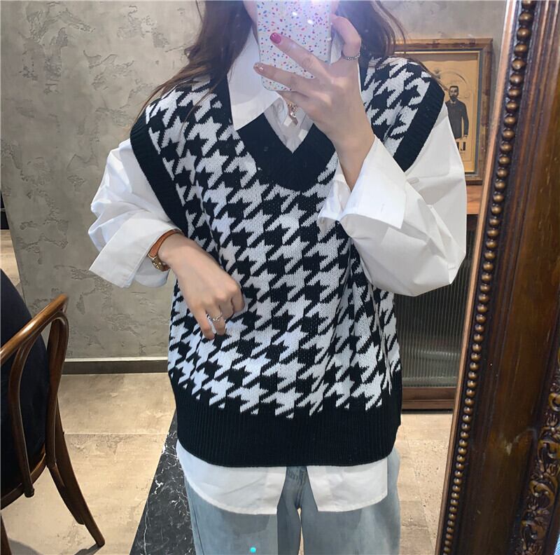 Yb50heart Market アクリル45 コットン55 サイズf ニットベスト レディーストップス 最新人気 サイズf