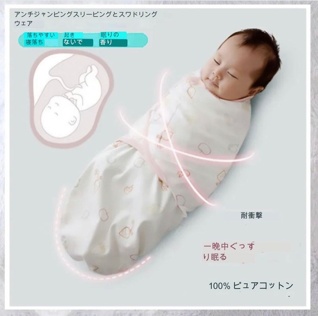 ベビー寝袋 新生児用ラップおくるみ