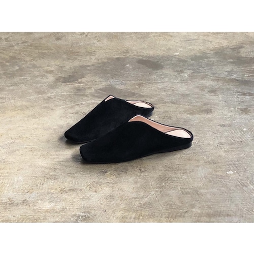 MOHI(モヒ) Square Toe Suede Leather Babouche