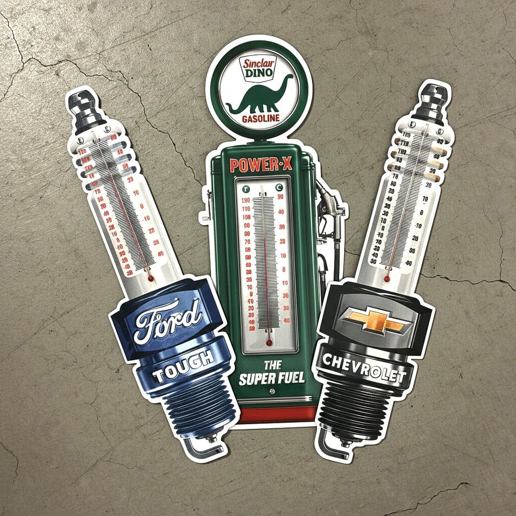 Die-Cut Embossed Metal Thermometar