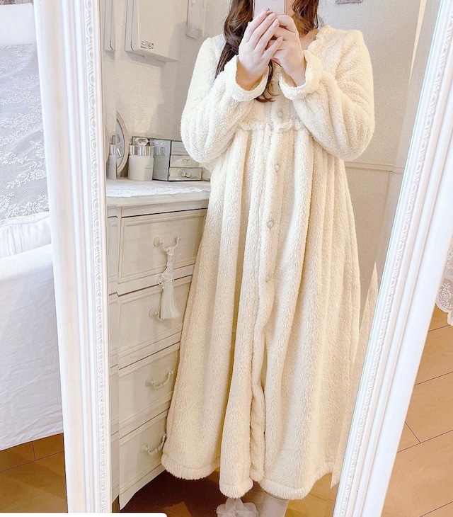 【S-XL】2color   long onepiece roomwear p180