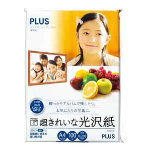 【数量限り】プラス 写真用紙 超きれいな光沢紙 A4判 100枚入 IT-221GC 46064