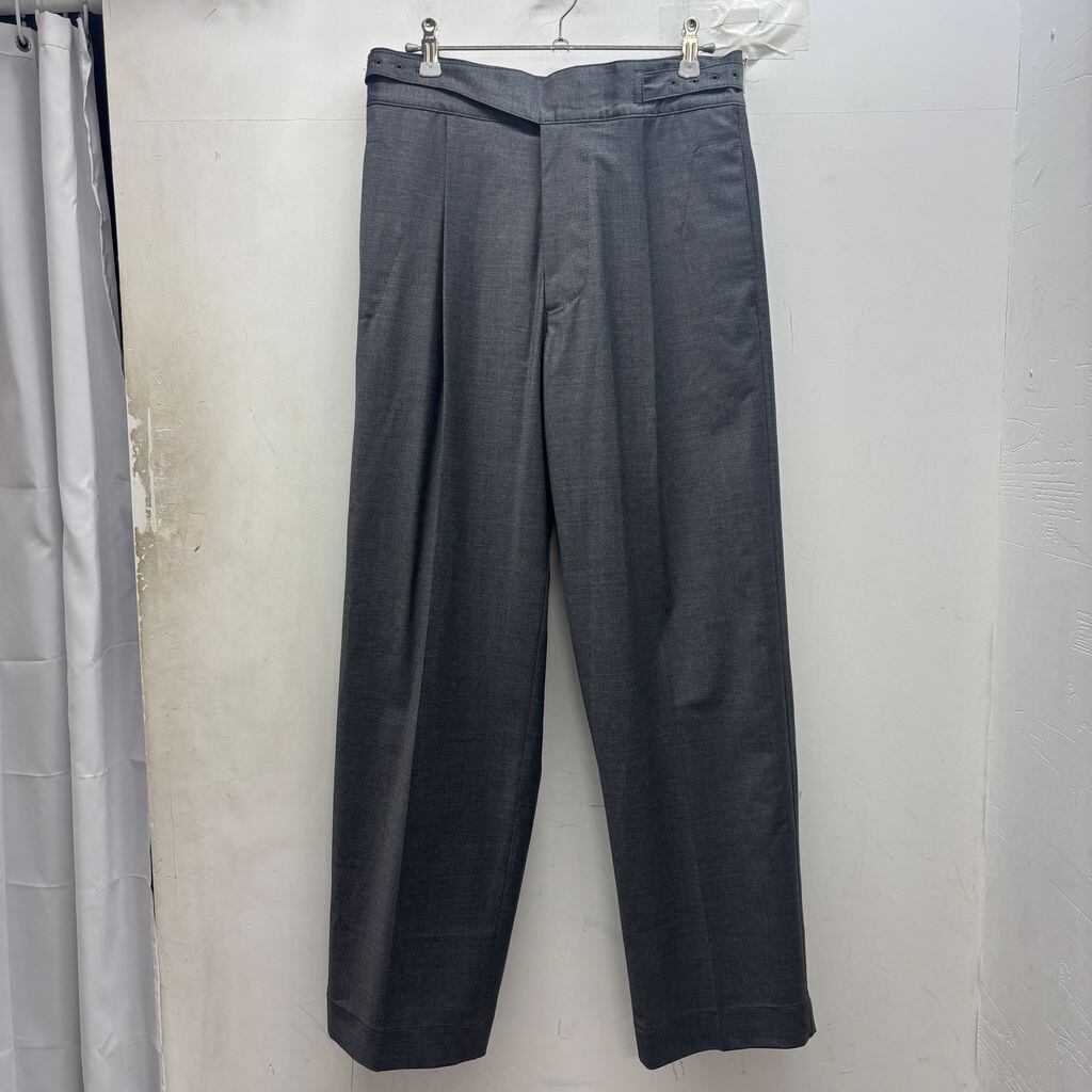 HED MAYNER ヘドメイナー 22AW FRONT FOLD TROUSERS ワイドスラックス