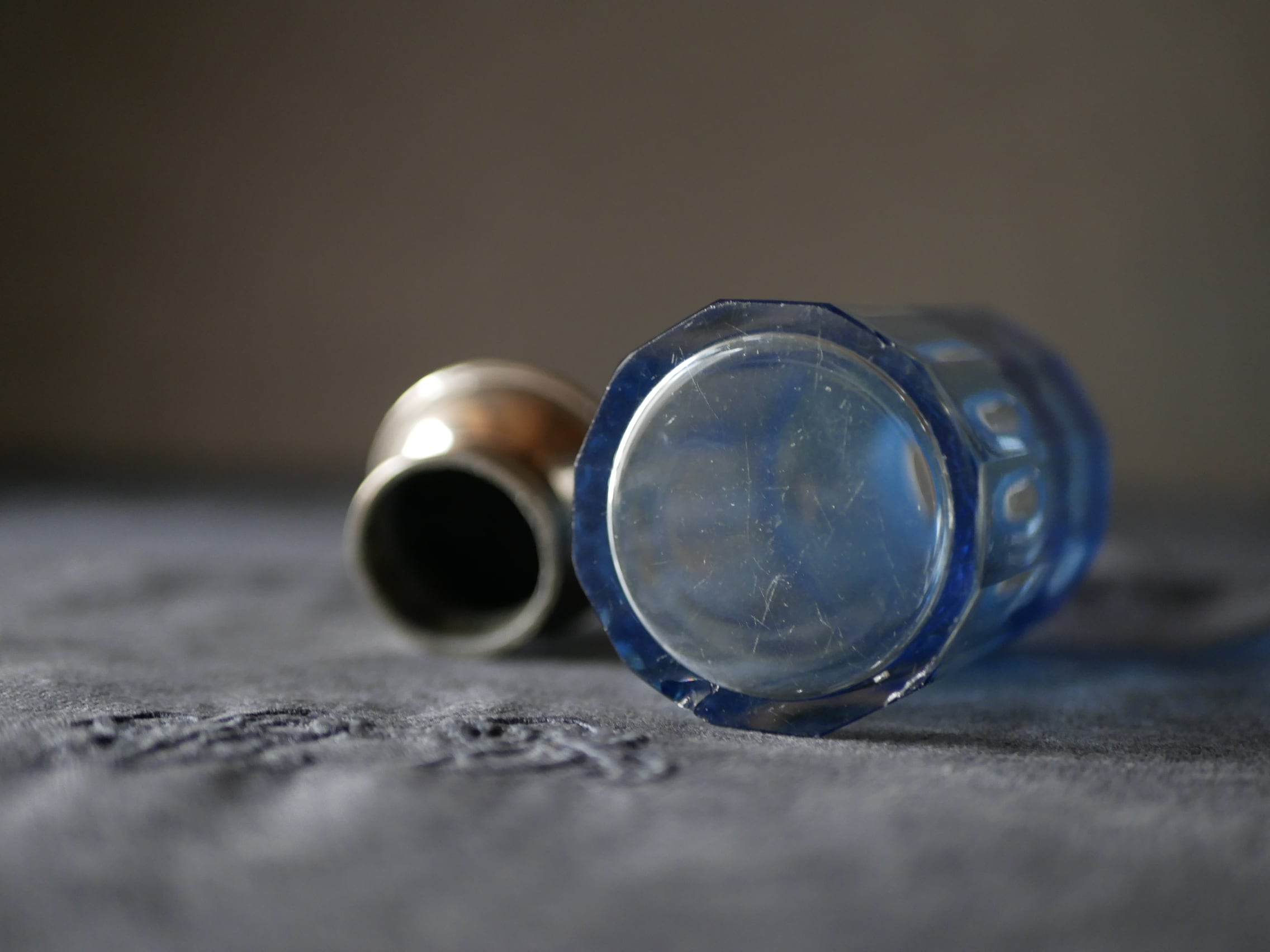 フランスアンティーク トワレセット コットン用の瓶 ブロカント 入れ物