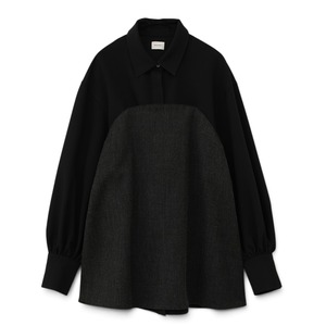 MANOF マノフ ビスチェ レイヤード セット シャツ ブラック BUSITER SET SHIRTS Black