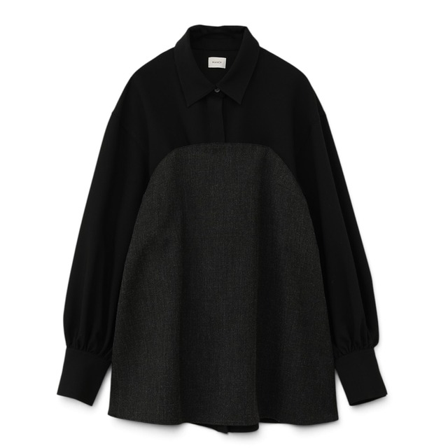 MANOF マノフ ビスチェ レイヤード セット シャツ ブラック BUSITER SET SHIRTS Black