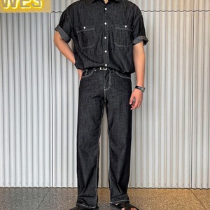 ブラックデニムシャツ　（別売りでセットアップのパンツあり）　MT0080436