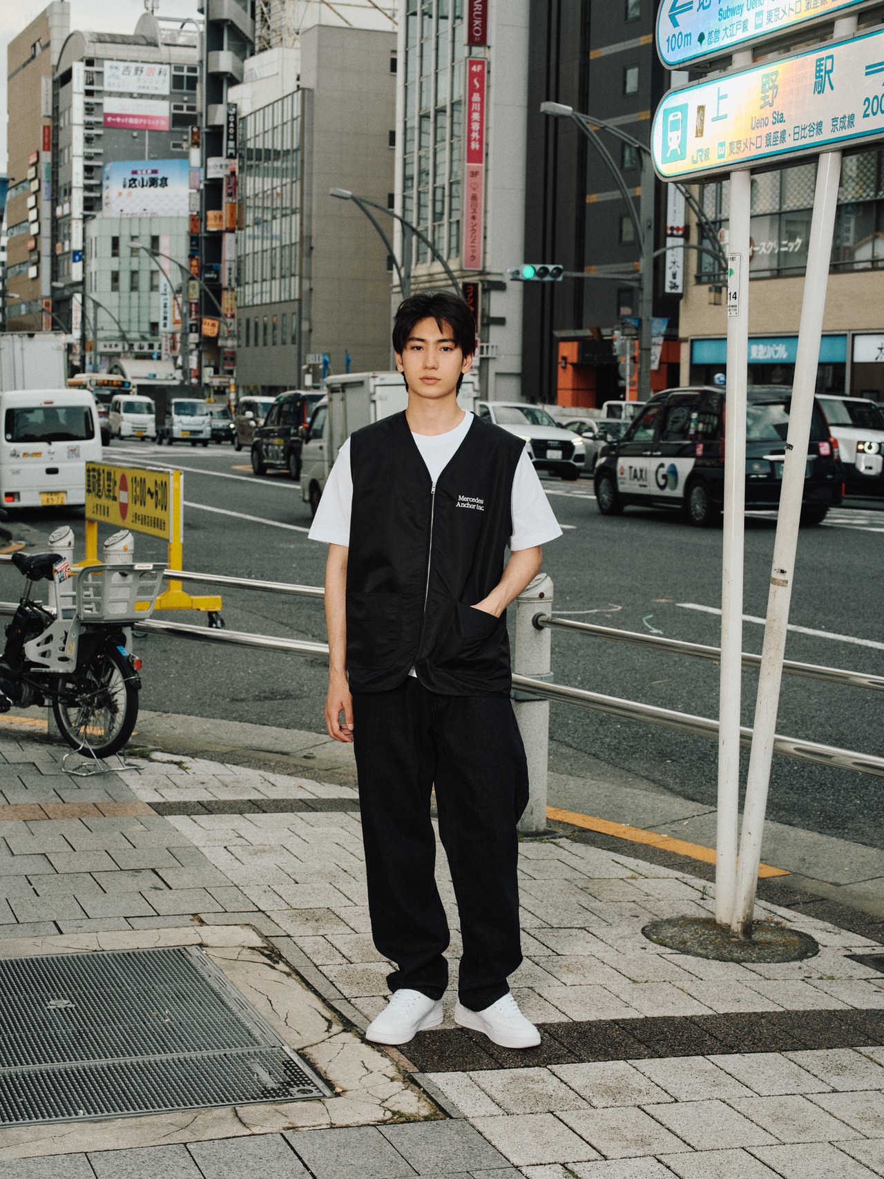 【ANCHOR INC.】LOGO NYLON ZIP VEST