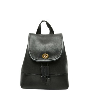 コーチ オールドコーチ ヴィンテージ リュック デイパック バックパック G5C 9960 ブラック レザー レディース COACH 【中古】