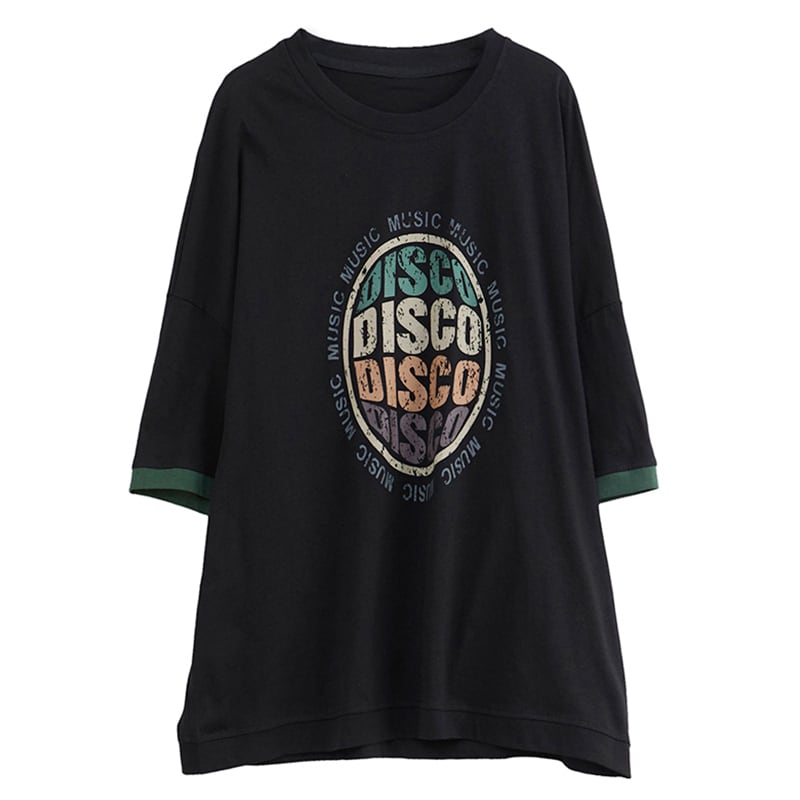 半袖ビンテージ風ロゴTシャツ（4色）10151 | さらり＊ふわり