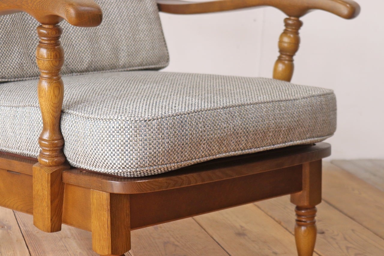 飛騨産業 キツツキ 穂高 オーク材 アーム 1Pソファ 1人掛け ラウンジ