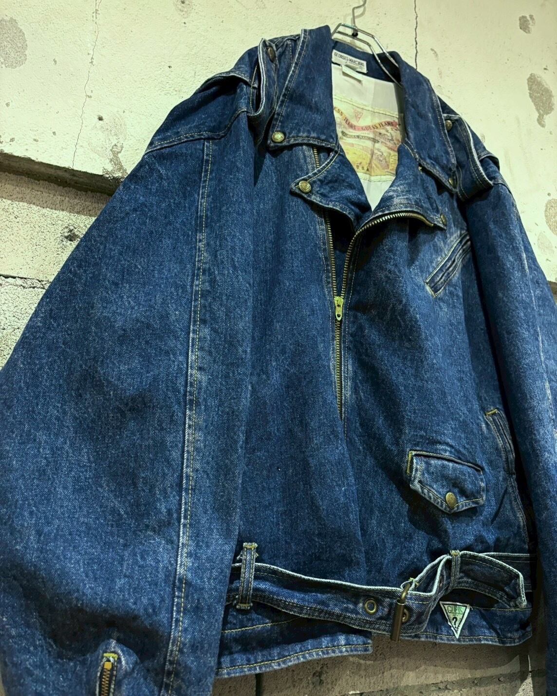 Caka otto】80's “GEORGES MARCIANO for GUESS”Denim Double Riders