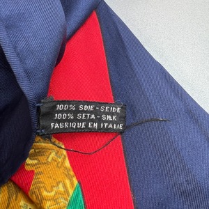 CHANEL シャネル  タグ付き シルク スカーフ ブルー A-9767