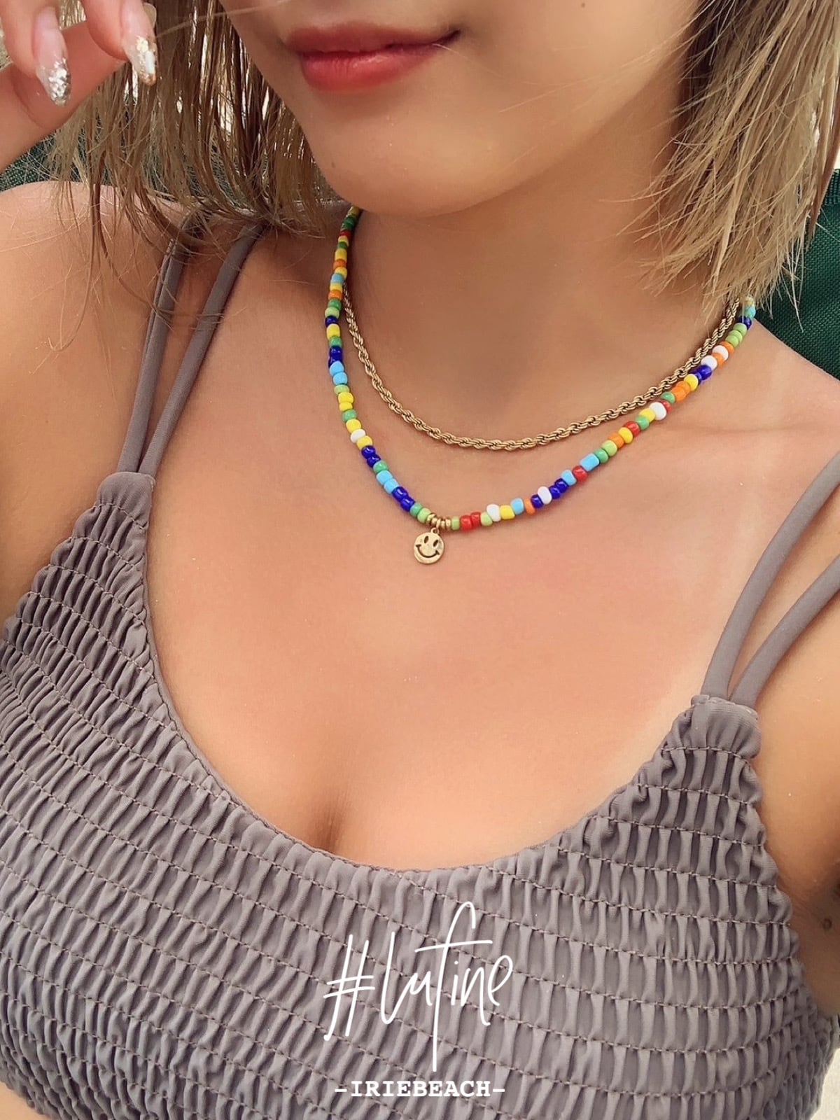 lufine】 Smiley face bead necklace | IRIEBEACH
