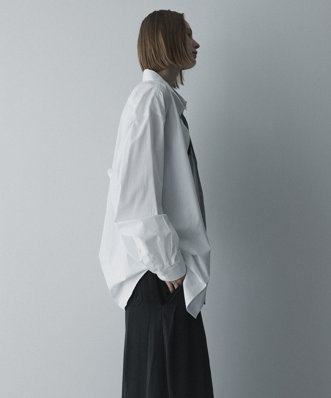 【THOMAS MASON】loose basic oversize shirt〈 White 〉