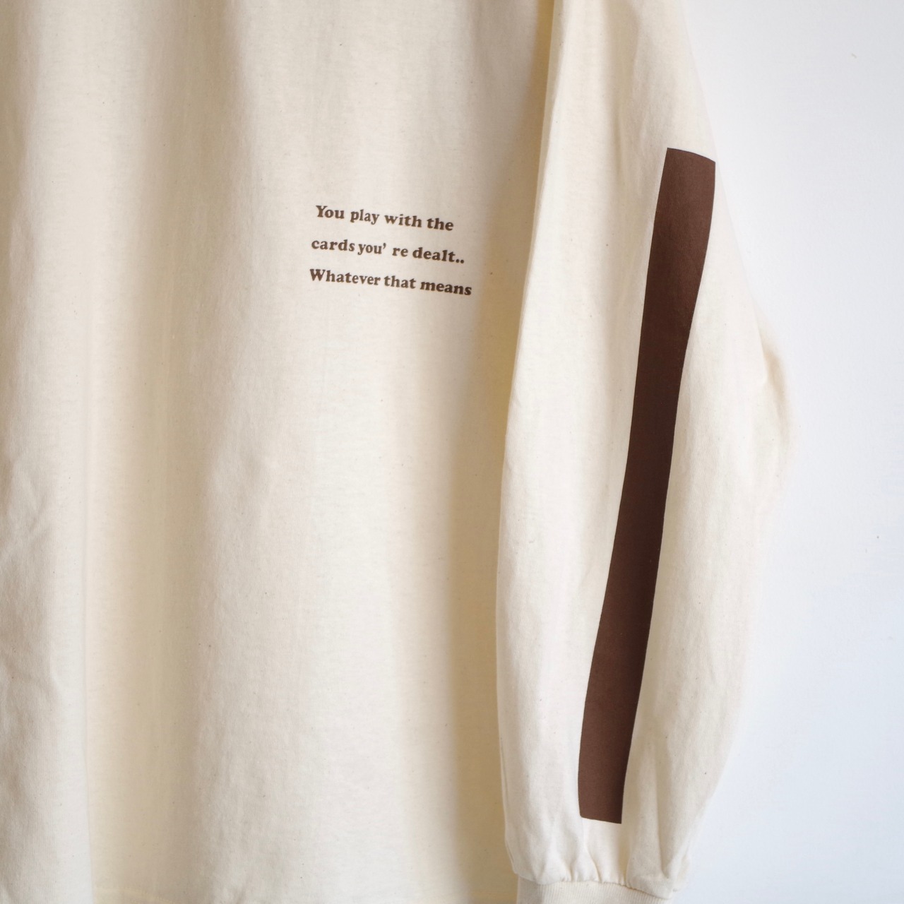 one f NUTS L/S Tee  Natural×Brown