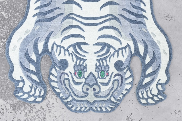 Tibetan Tiger Rug 《Sサイズ•ウール・オリジナル4・冬の初雪536》チベタンタイガーラグ