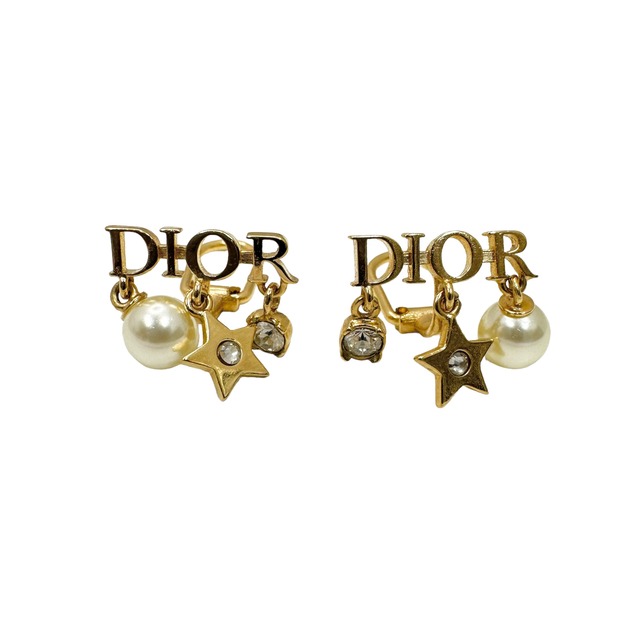 Christian Dior ディオール パールスター イヤリング ゴールド 13234-202405