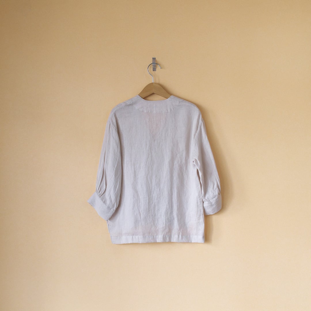 atelier naruse アトリエナルセ リネンシャツカーディガン linen shirt cardigan・アイボリー
