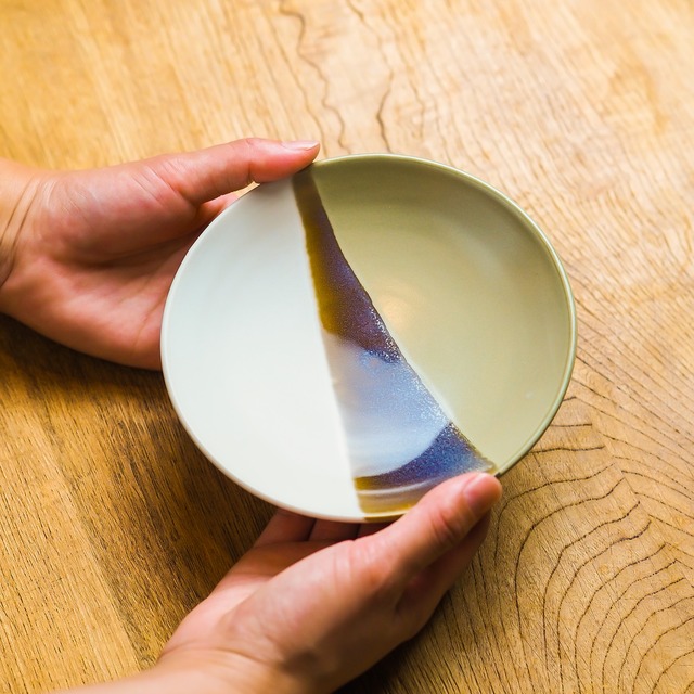 muutos plate 15cm ピスタチオ グリーン／kobayashi pottery studio