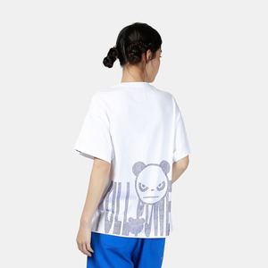 【HIPANDA ハイパンダ】レディース ラインストーン ⚠ビッグシルエット⚠ Tシャツ WOMEN'S RHINESTONE BIG SILHOUETTE SHORT SLEEVED T-SHIRT / WHITE・BLACK