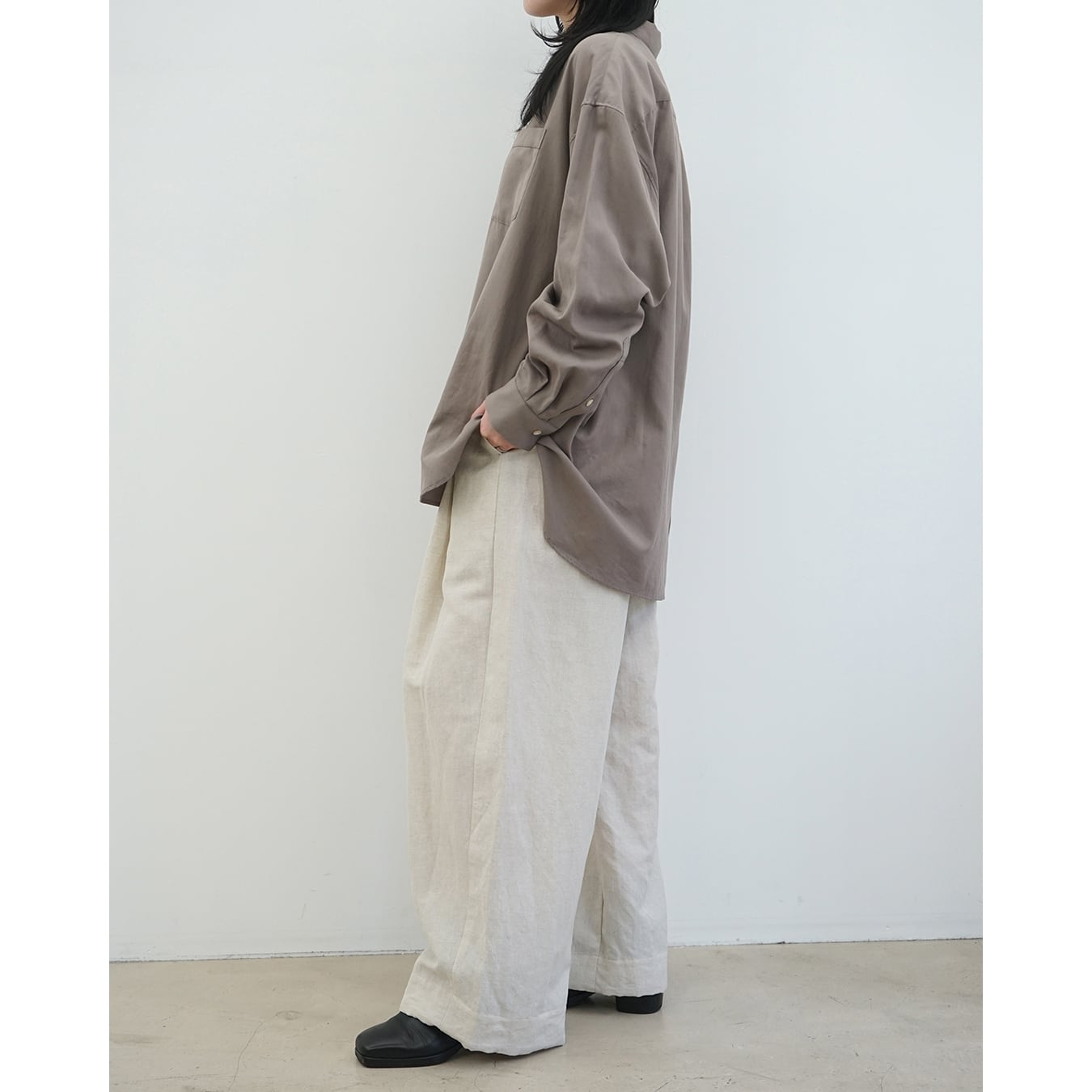 Blanc YM] (ブランワイエム) BL-26S-SOWS Soft Oxford Wide Shirts