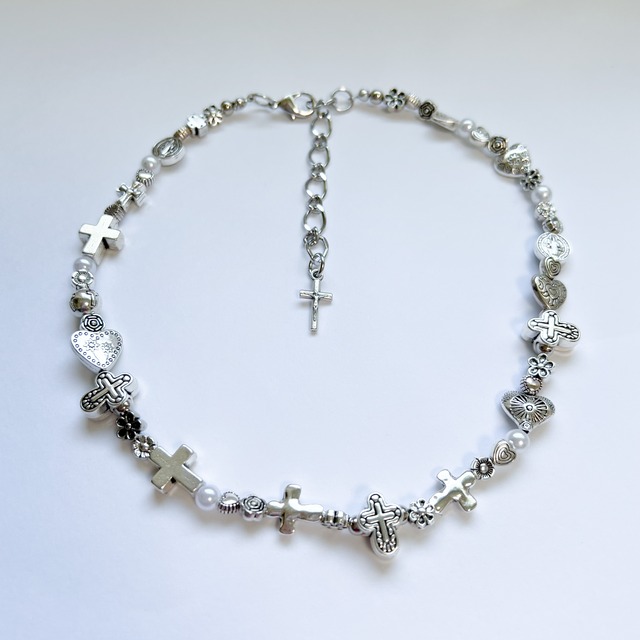 【再販】Silver Beads Necklace 02