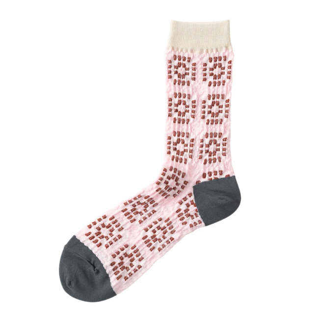 TRICOTÉ /【23-26cm】crochet patterned  bumpy socks TR61SO002