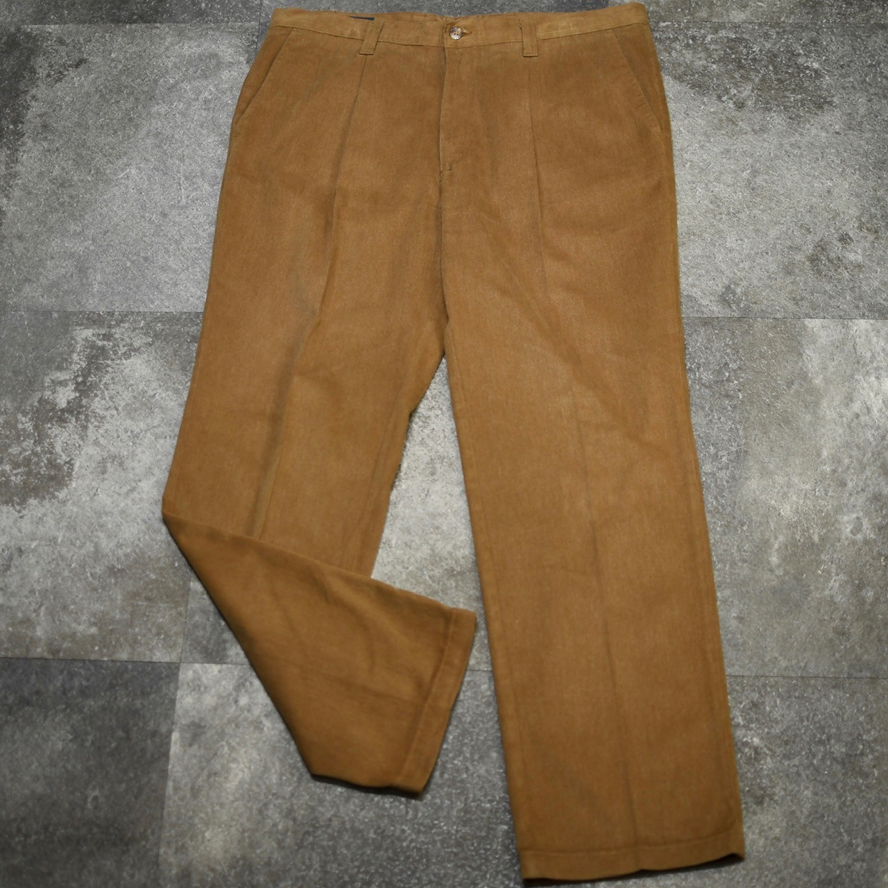 Roy Kompakt camel wide chino pants