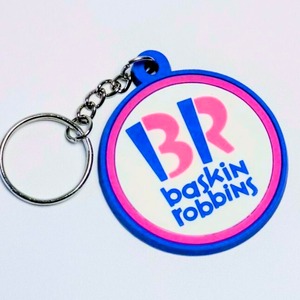 送料無料! ★ラバーキーホルダー★ 【 Baskin-Robbins (バスキンロビンス) 】 〚アメリカン雑貨 アメトイ〛