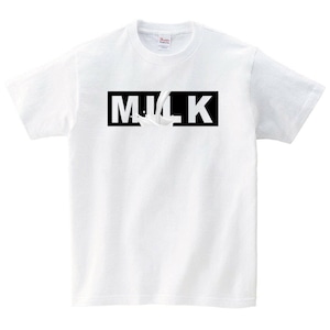 MILK Tシャツ メンズ レディース 半袖 BOXTシャツ シンプル ゆったり おしゃれ トップス 白 30代 40代 大きいサイズ 綿100% 160 S M L XL