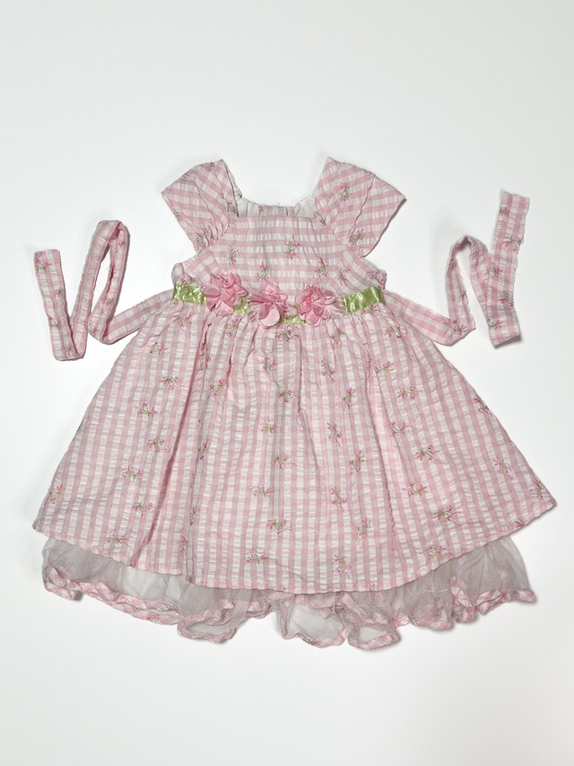 【95cm】USED 花柄 ワンピース【10182】※