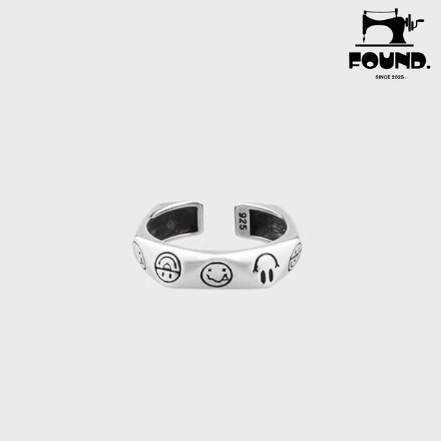 Smiley Face Open Ring(FD374)