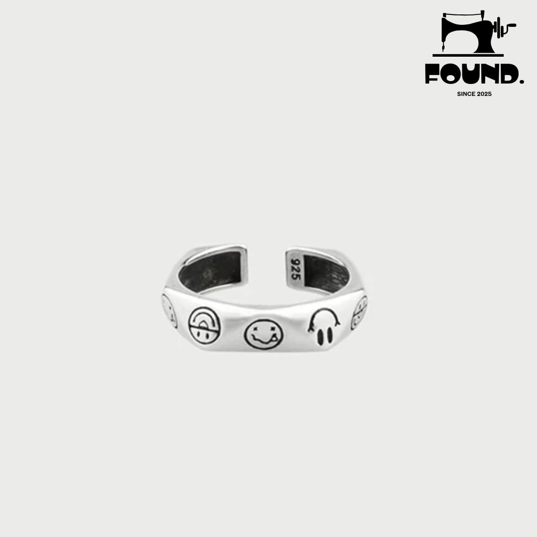 Smiley Face Open Ring(FD374)