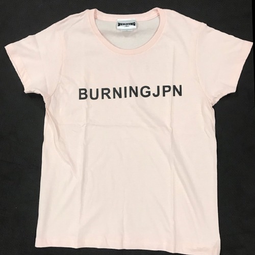 シンプルロゴ BURNING レディースTシャツ　ピンク