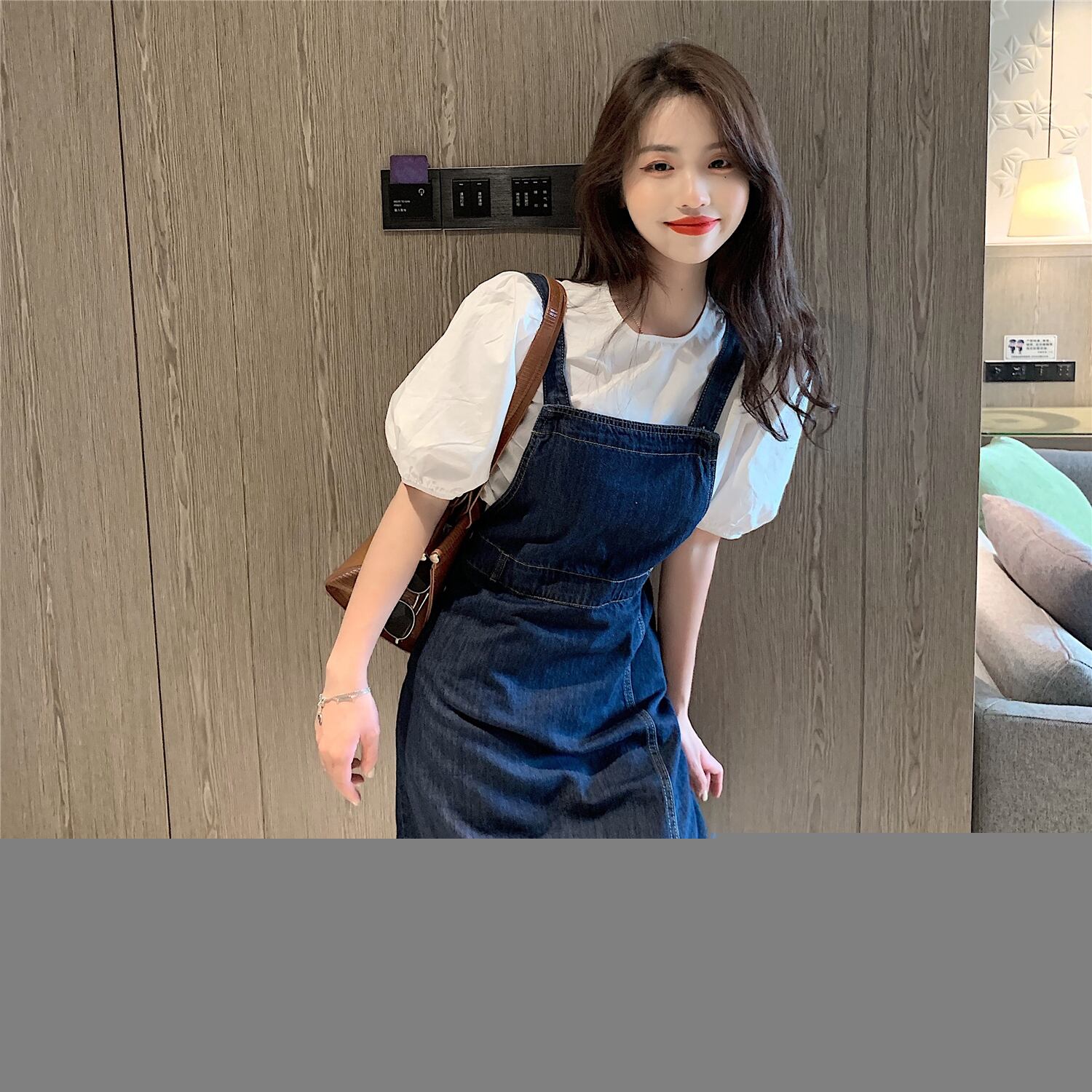 セット スリーブホワイトトップス ルーズスカート オータム 秋物 ドラファッションホール10659055163