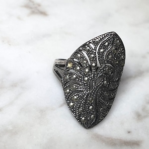 vintage silver marcasite ring