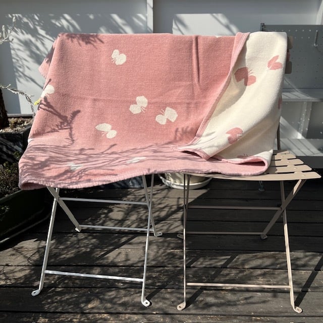 KLIPPAN クリッパン シュニールコットンブランケット ハーフ 90×140cm / choucho スモーキーピンクミナ ペルホネン 正規取扱店