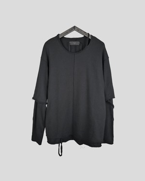 ASKYY / CUT OUT SWEAT / BLK