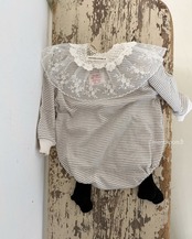 韓国子供服 / 26Autumn / ?取寄?MienbloomB / フラワーレースケープ / ベビー服 / キッズ服 *BabyFree*