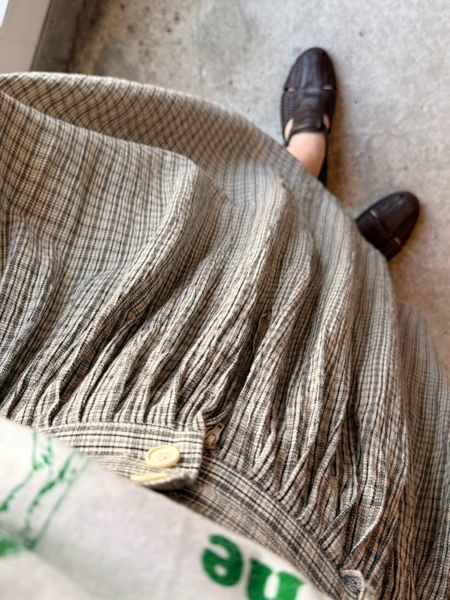 1990’s Check Gather Skirt