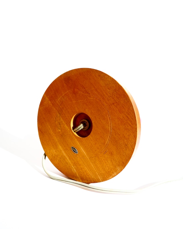 wood base psychedelic lamp