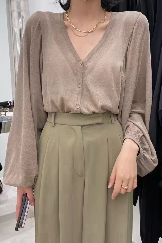 ボリュームスリーブ シアーカーデ　AJ12541-8829