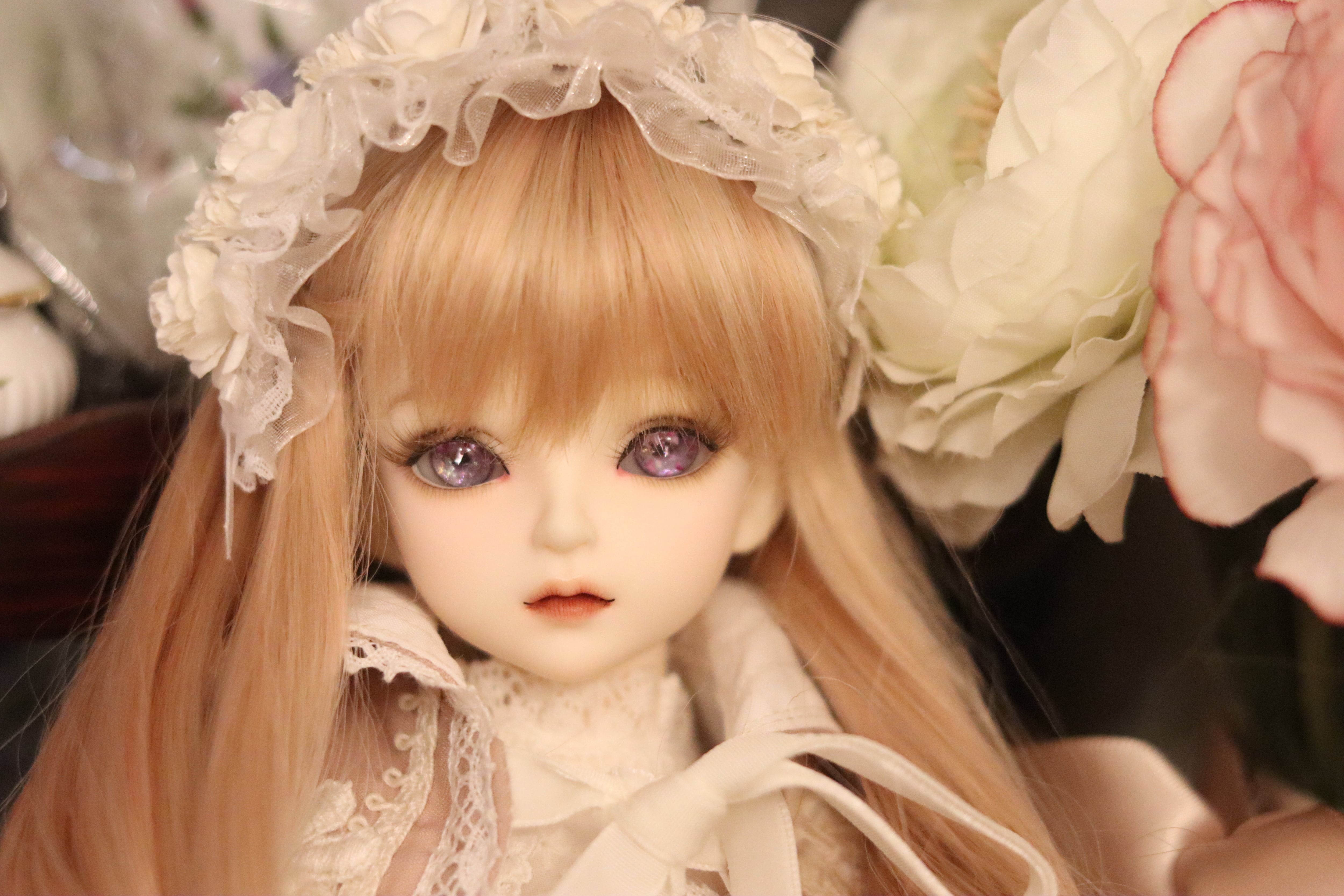 ki様 ドール用 ラベンダー ドレスとヘッドドレス✖️2 ドロワーズ 60cmドール用ワンピース＆ヘッドドレス その他人形 silkbrand 通販