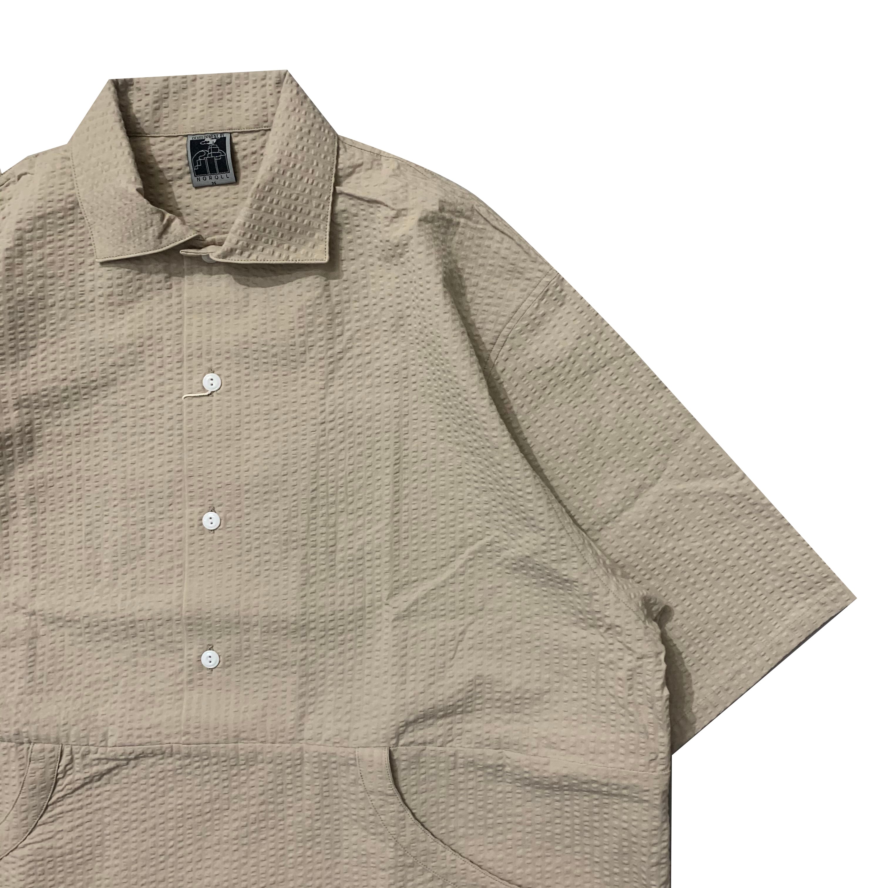 【大特価】NOROLL / THROUGH SOLID SHIRTS 【L】 NOROLL / THROUGH SOLID SHIRTS -BEIGE- | THE NEWAGE CLUB